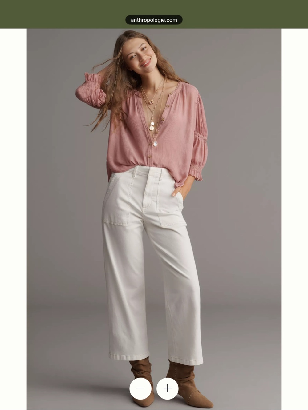 PIstola Sophia Cream High-Rise Jeans